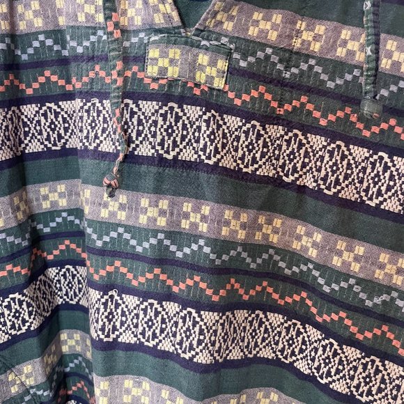 Vintage 90s Paris Sport Club Hoodie in Blue and Pink Print in Size OS - Picture 9 of 9